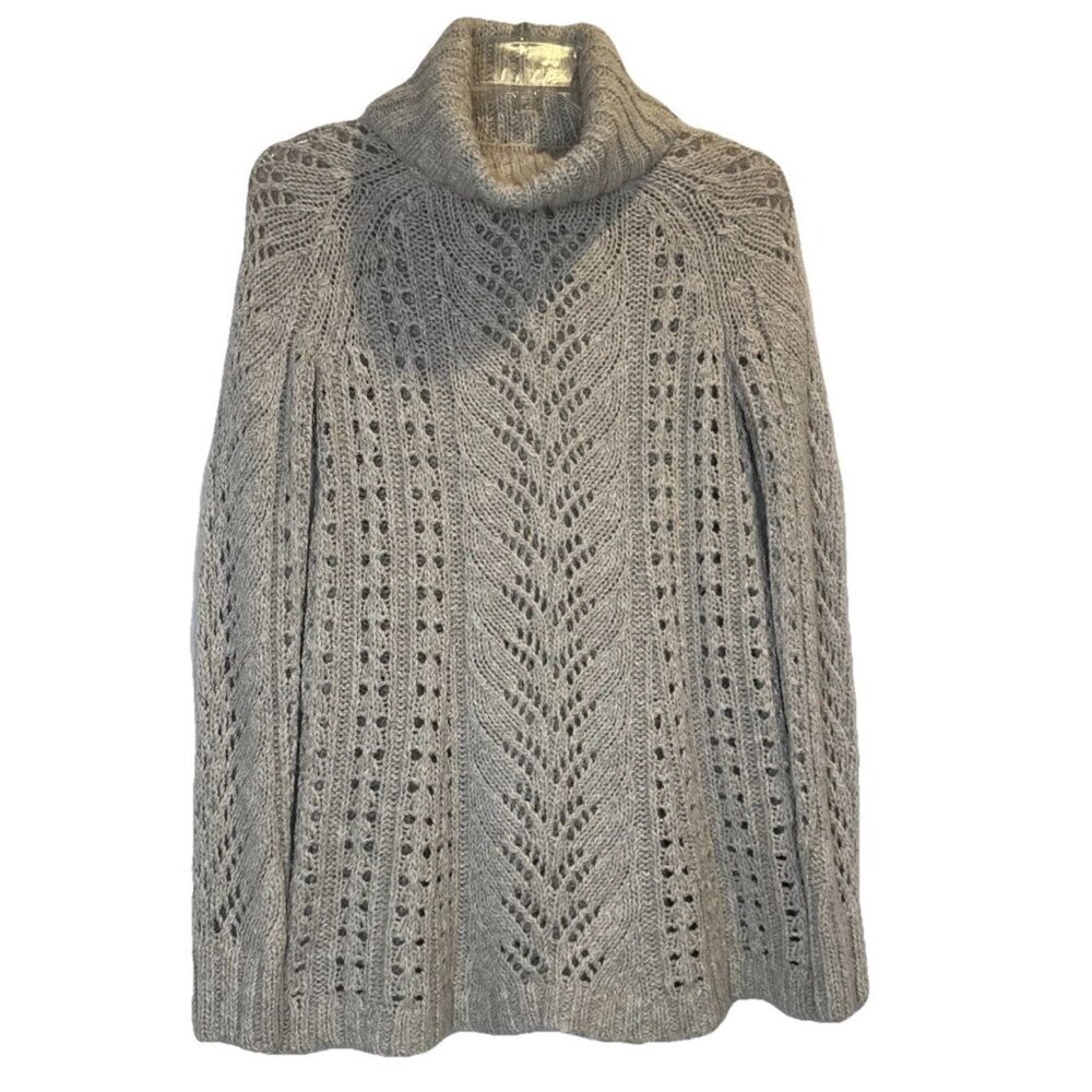 SLEEPING ON SNOW Women’s Cream Eldora Wool Blend Turtleneck Chunky Sweater Sz S